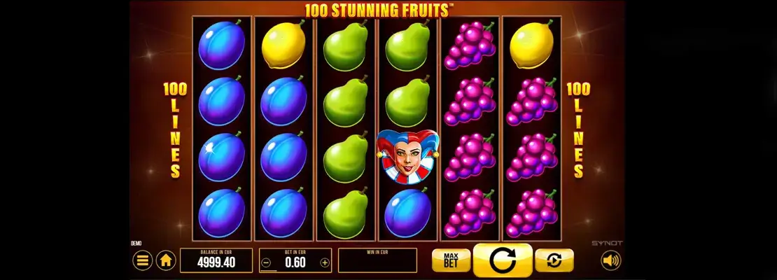 Erste Spielansicht von 100 Stunning Fruits