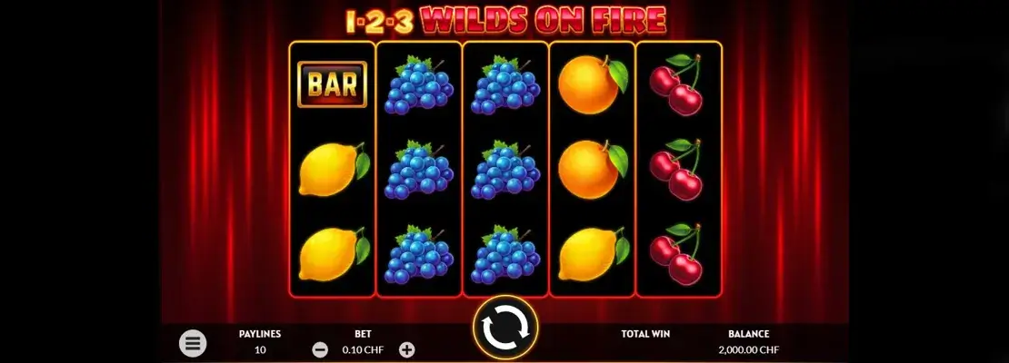 Erste Spielansicht von 1 2 3 Wilds On Fire