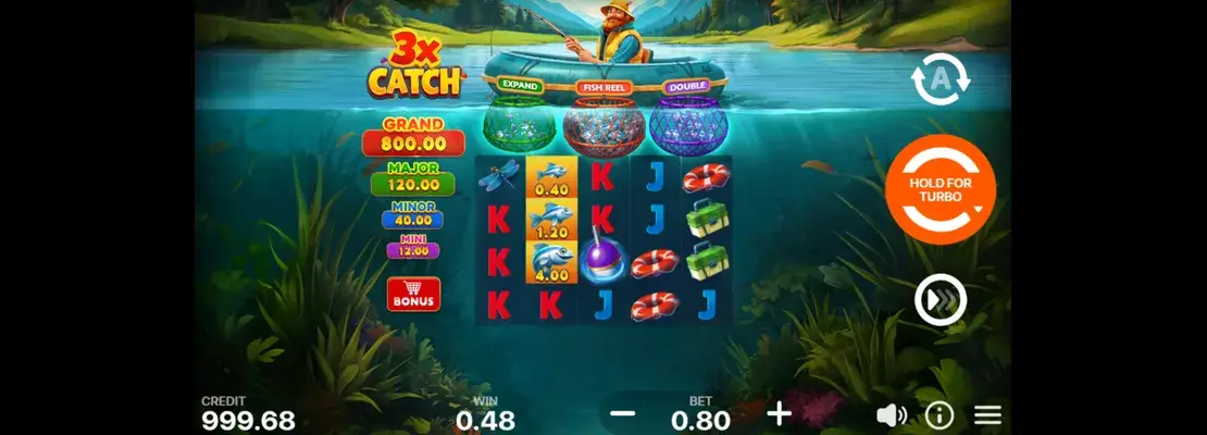 Erste Spielansicht von 3x Catch