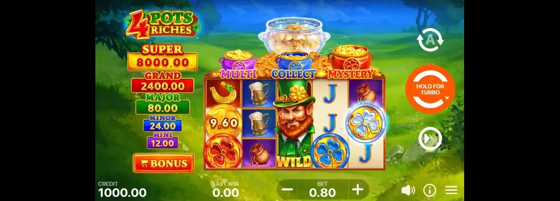 Erste Spielansicht von 4 Pots Riches Hold And Win