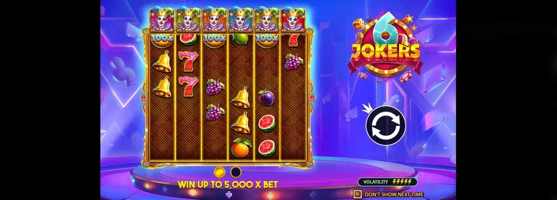 Erste Spielansicht von 6 Jokers