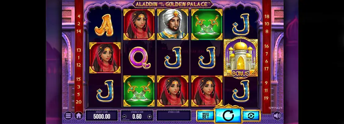 Erste Spielansicht von Aladdin And The Golden Palace
