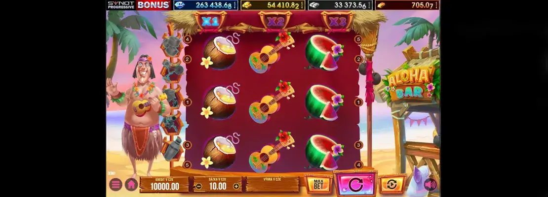 Erste Spielansicht von Aloha Bar