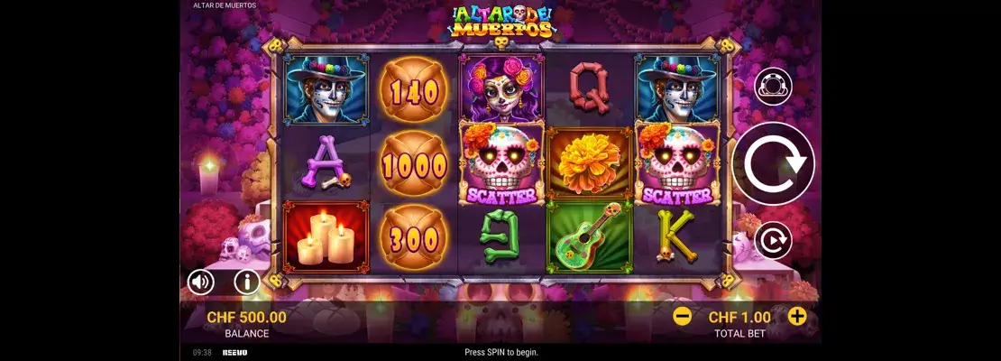 Erste Spielansicht von Altar De Muertos