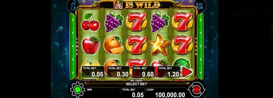 Erste Spielansicht von Big Joker