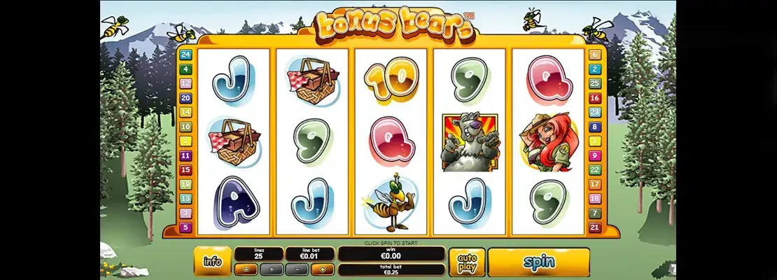 Erste Spielansicht von Bonus Bears