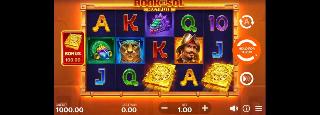 Erste Spielansicht von Book Del Sol Multiplier