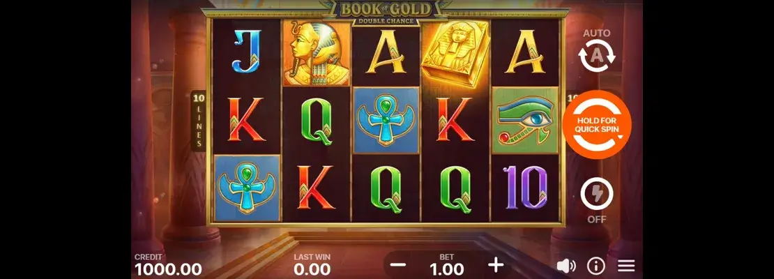 Erste Spielansicht von Book Of Gold Double Chance