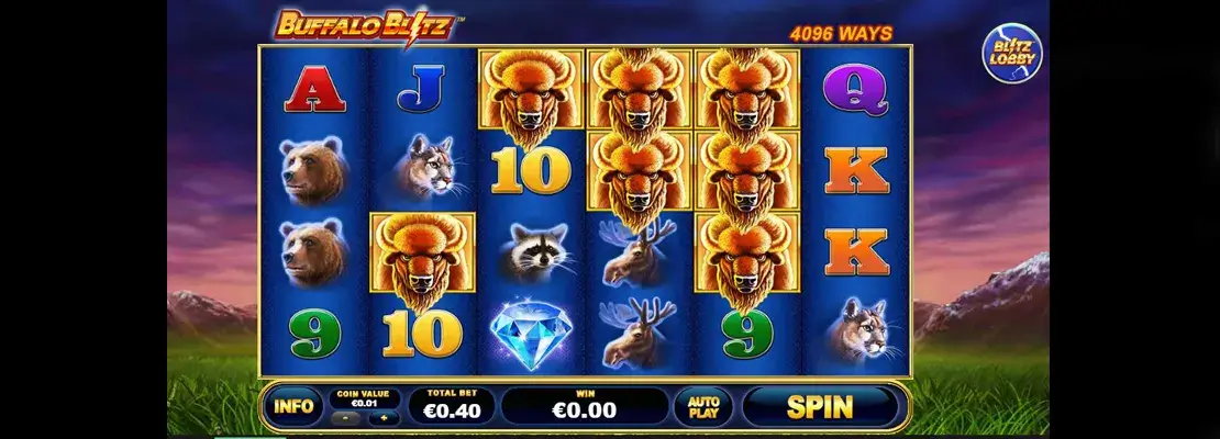 Erste Spielansicht von Buffalo Blitz