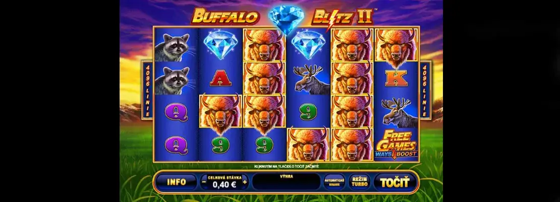 Erste Spielansicht von Buffalo Blitz II