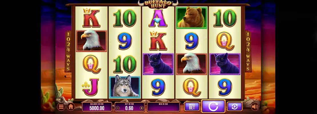 Erste Spielansicht von Buffalo Hunt