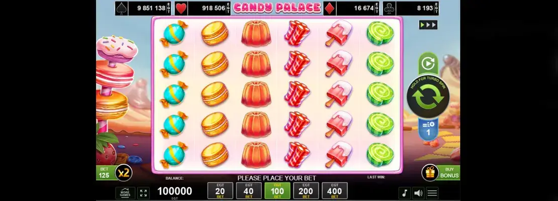Erste Spielansicht von Candy Palace