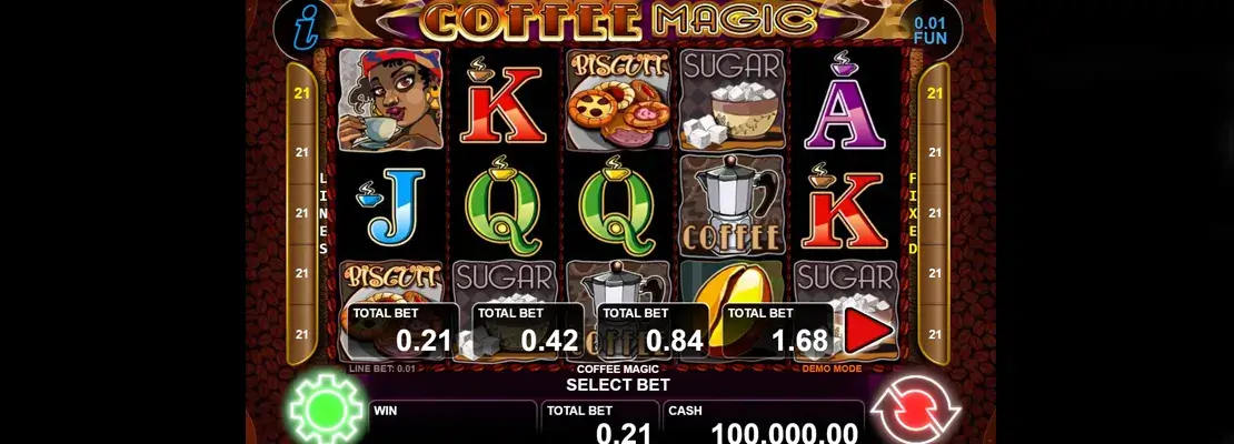 Erste Spielansicht von Coffee Magic