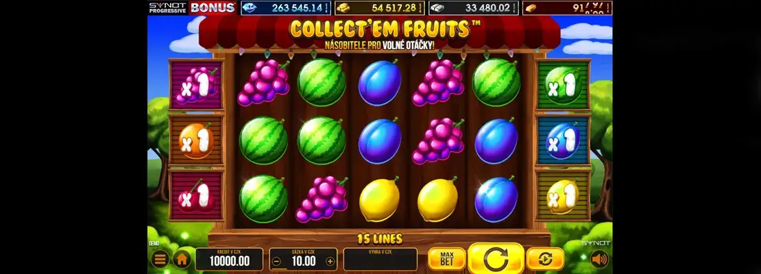 Erste Spielansicht von Collectem Fruits