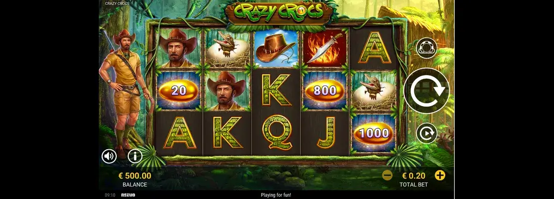 Erste Spielansicht von Crazy Crocs