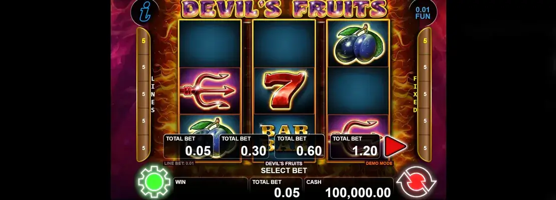 Erste Spielansicht von Devils Fruits