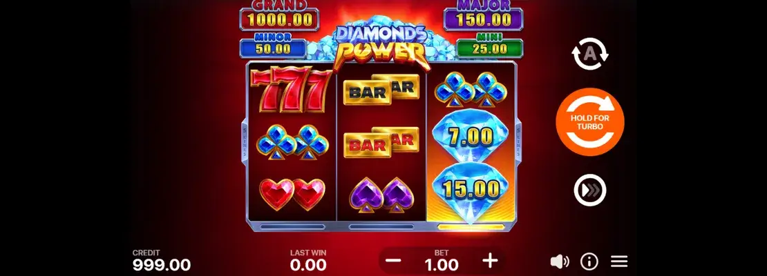 Erste Spielansicht von Diamonds Power Hold and Win