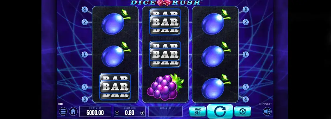 Erste Spielansicht von Dice Rush