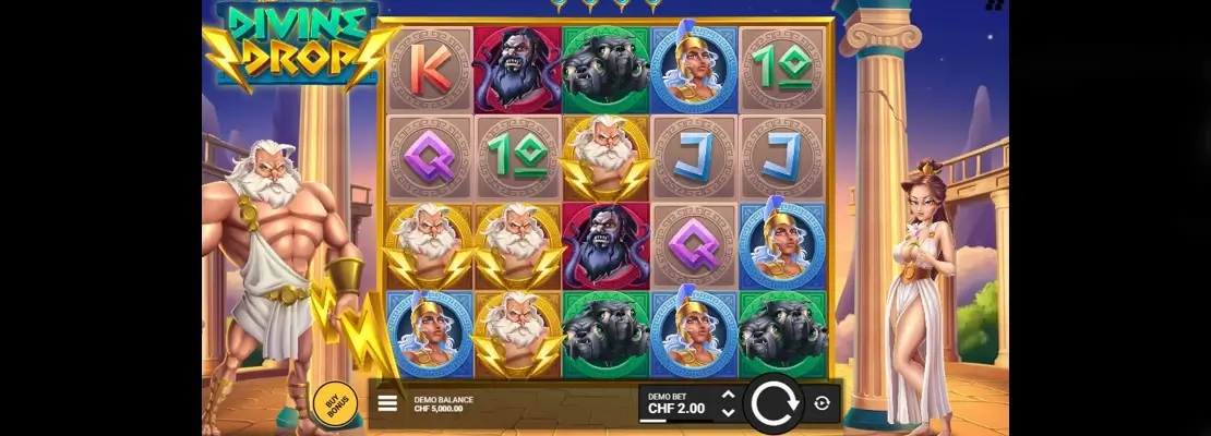 Erste Spielansicht von Divine Drop