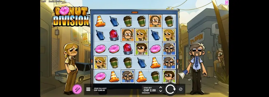 Erste Spielansicht von Donut Division