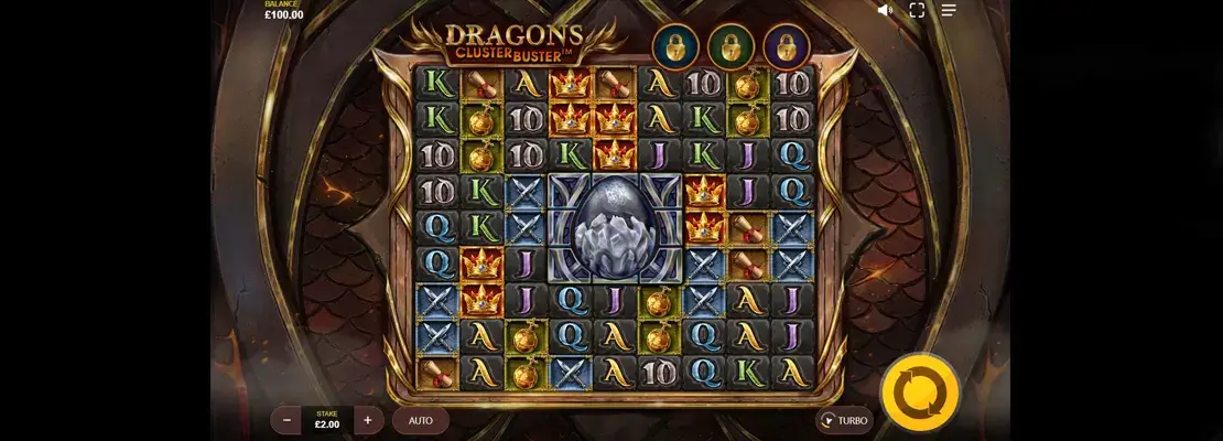 Erste Spielansicht von Dragons ClusterBuster