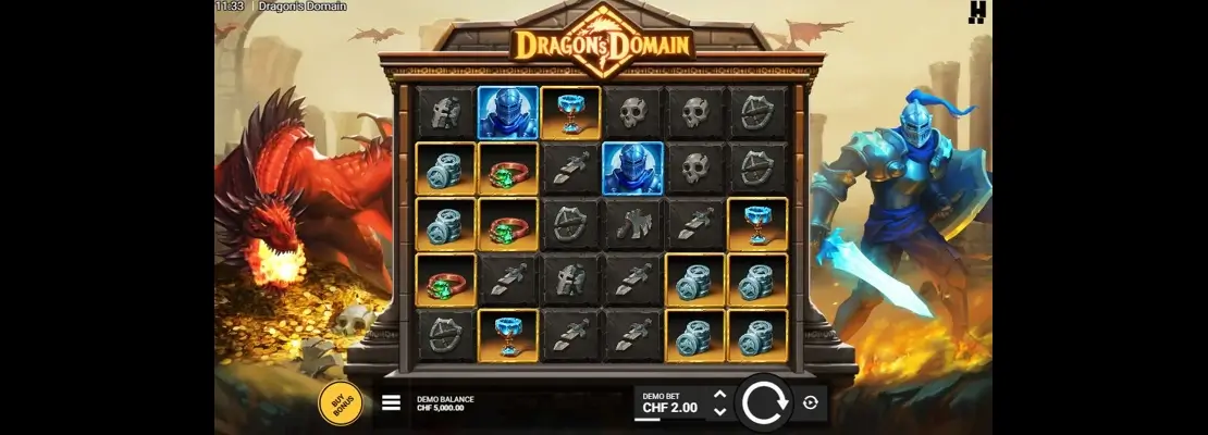 Erste Spielansicht von Dragons Domain