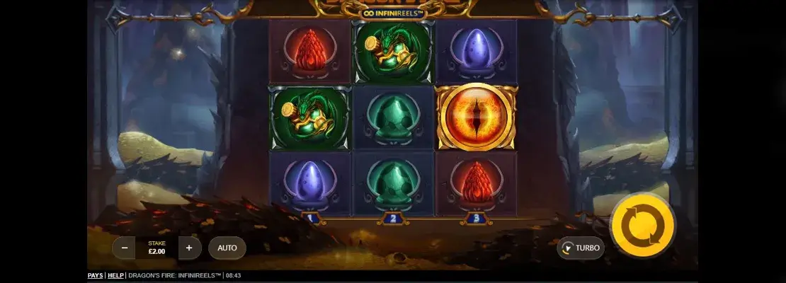 Erste Spielansicht von Dragons Fire