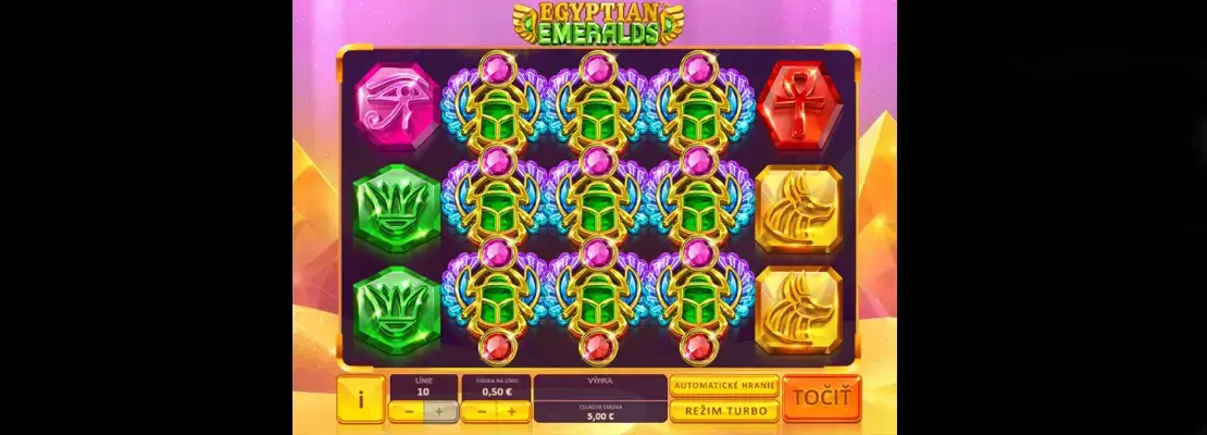 Erste Spielansicht von Egyptian Emeralds