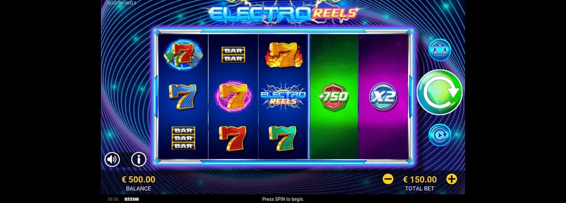 Erste Spielansicht von Electro Reels