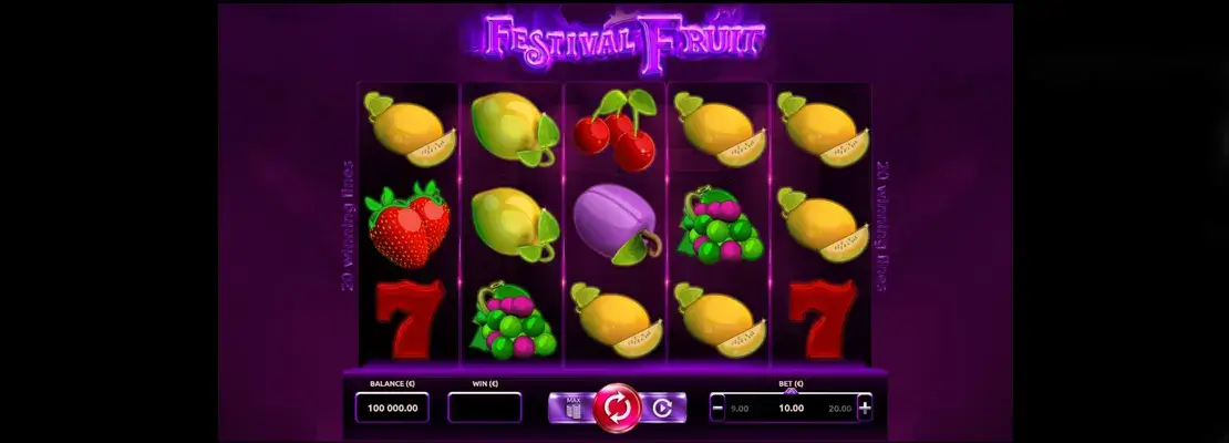 Erste Spielansicht von Festival Fruit