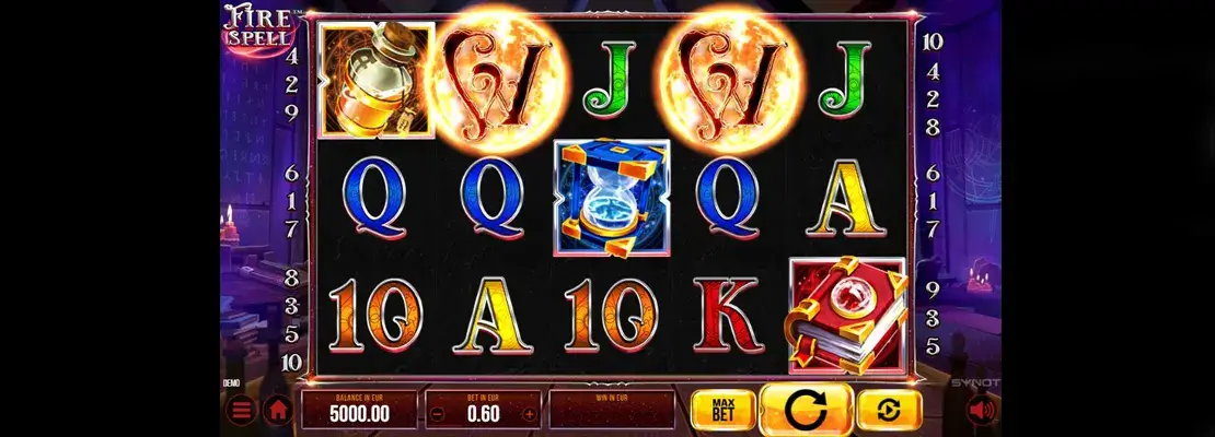 Erste Spielansicht von Fire Spell