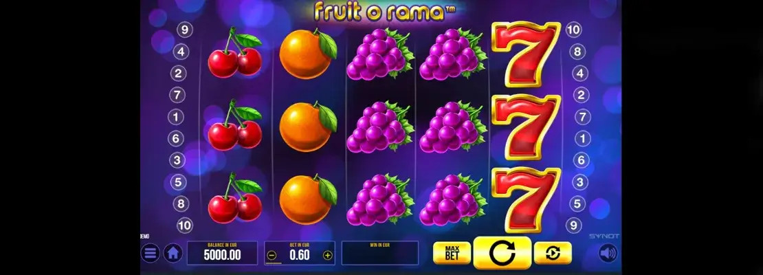 Erste Spielansicht von Fruit O Rama