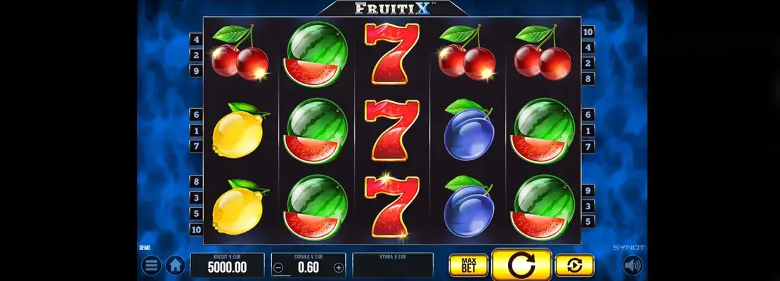 Erste Spielansicht von Fruiti X