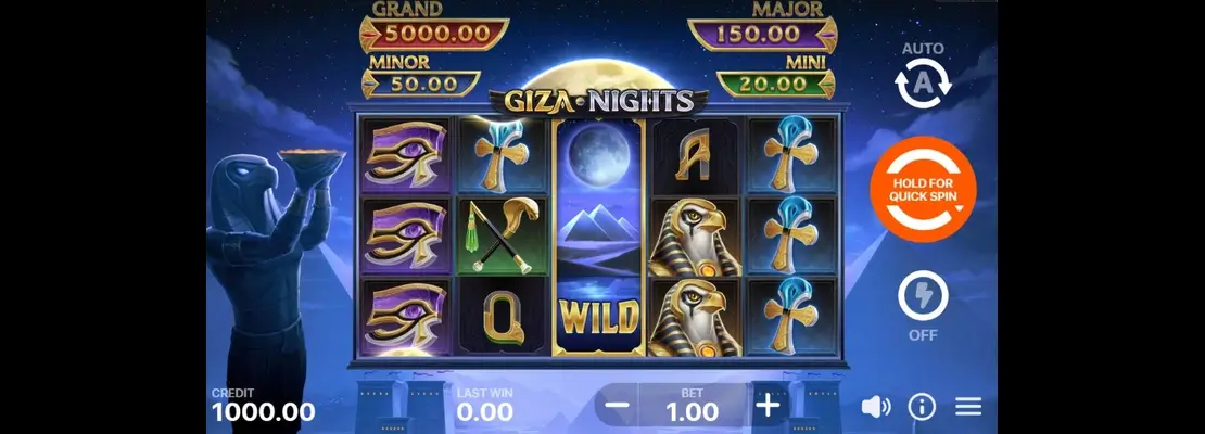Erste Spielansicht von Giza Nights Hold And Win