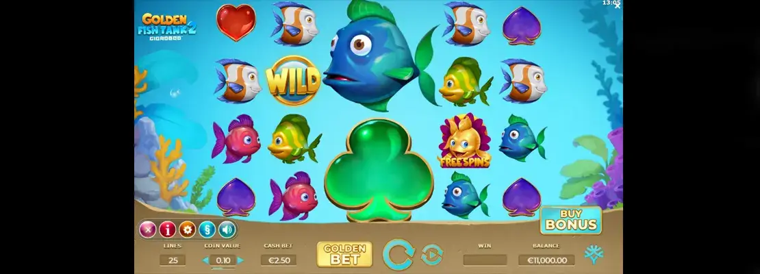 Erste Spielansicht von Golden Fish Tank