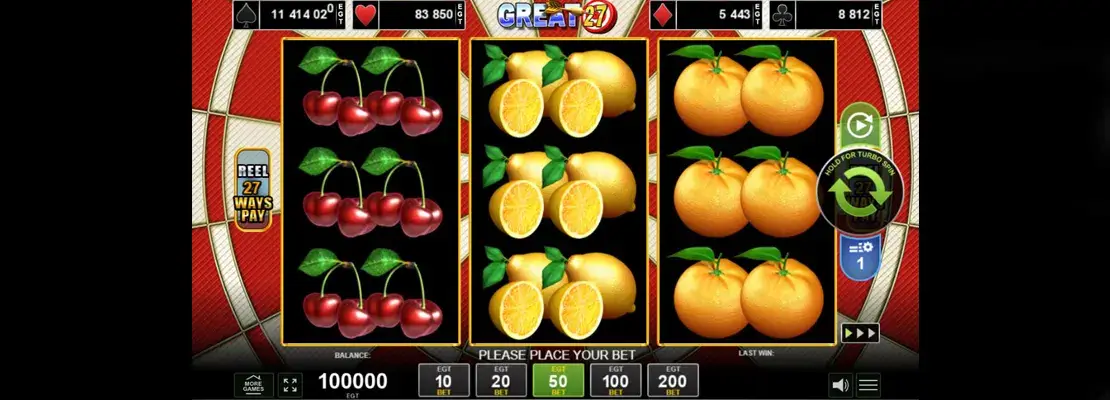 Erste Spielansicht von Great 27