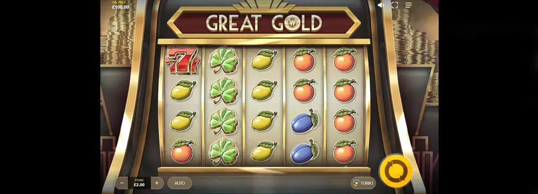 Erste Spielansicht von Great Gold