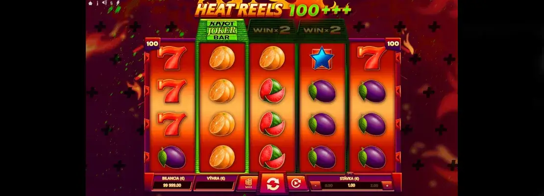 Erste Spielansicht von Heat Reels 100 Plus Plus Plus