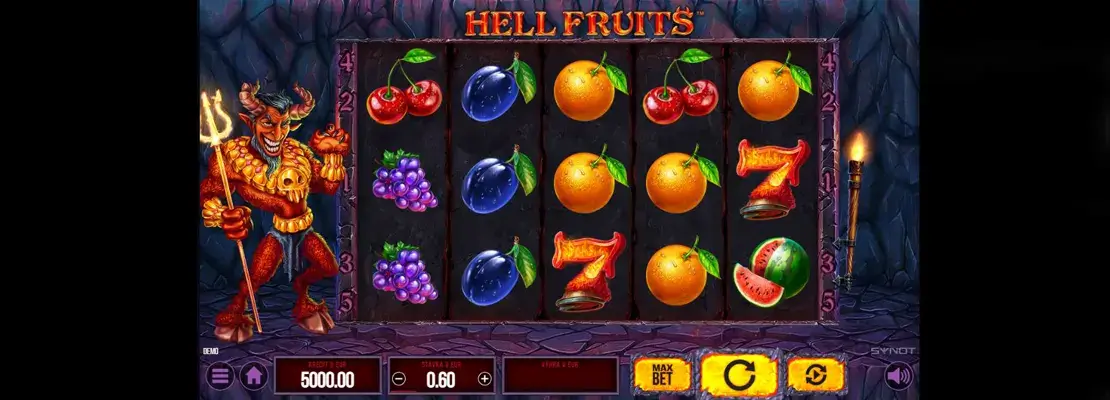Erste Spielansicht von Hell Fruits
