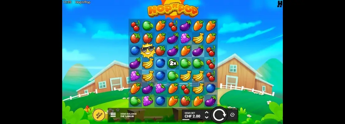 Erste Spielansicht von Hop n Pop