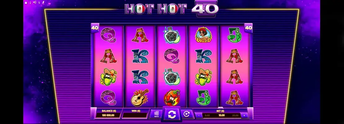 Erste Spielansicht von Hot Hot 40