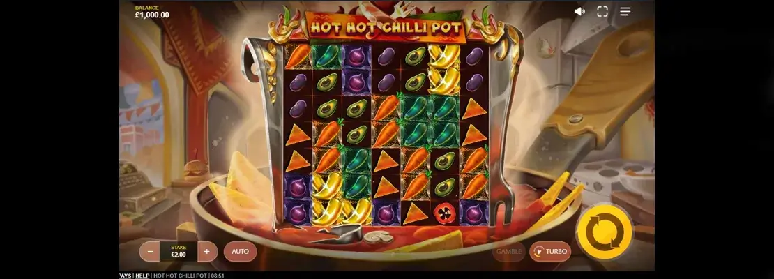 Erste Spielansicht von Hot Hot Chilli Pot