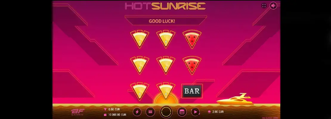 Erste Spielansicht von Hot Sunrise