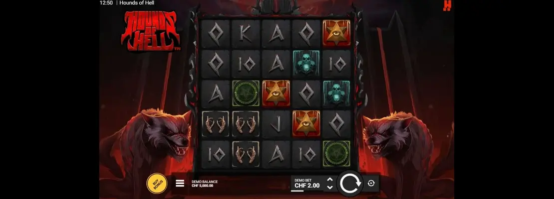 Erste Spielansicht von Hounds Of Hell