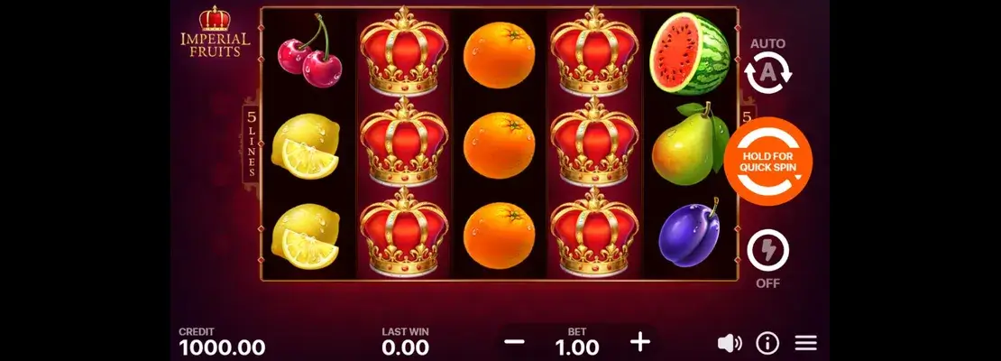 Erste Spielansicht von Imperial Fruits 5 Lines