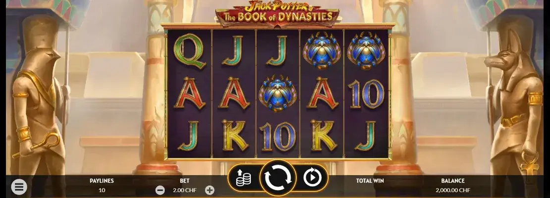 Erste Spielansicht von Jack Potter And The Book Of Dynasties