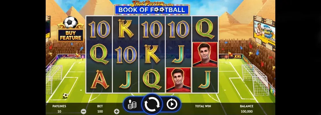 Erste Spielansicht von Jack Potter And The Book Of Football