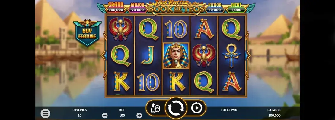 Erste Spielansicht von Jack Potter And The Book Of Teos