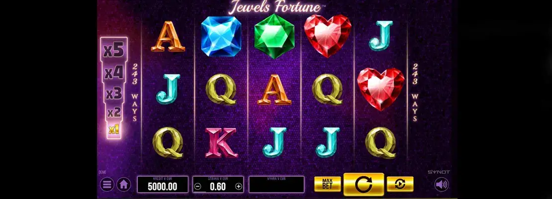 Erste Spielansicht von Jewels Fortune