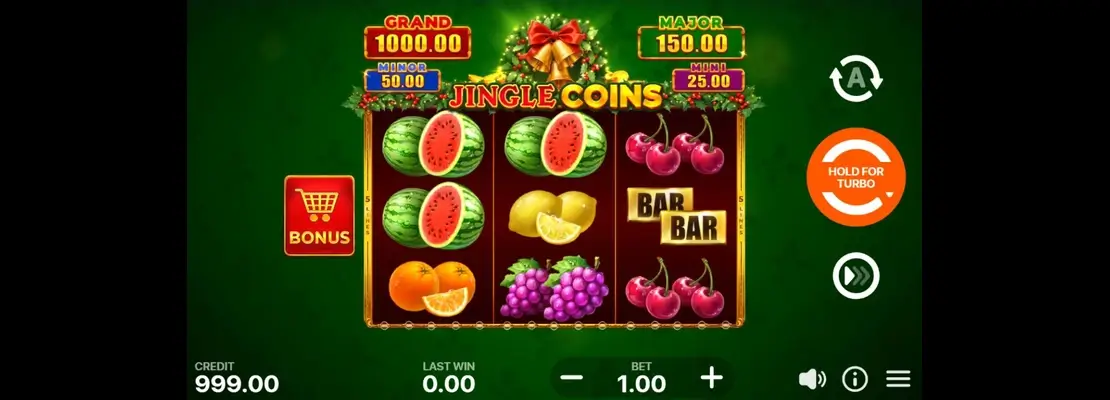 Erste Spielansicht von Jingle Coins Hold And Win